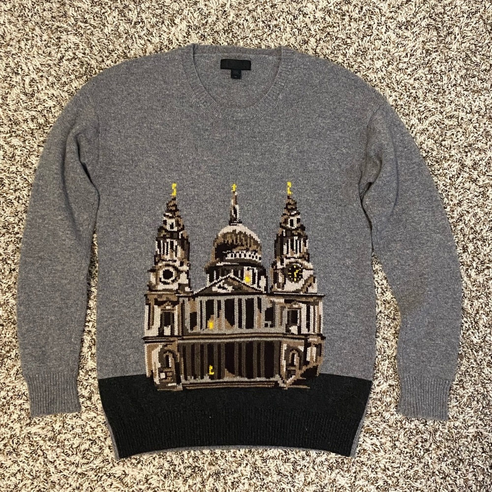 Burberry Prorsum Runway 100% cashmere wool sweater St. Paul’s Cathedral London M